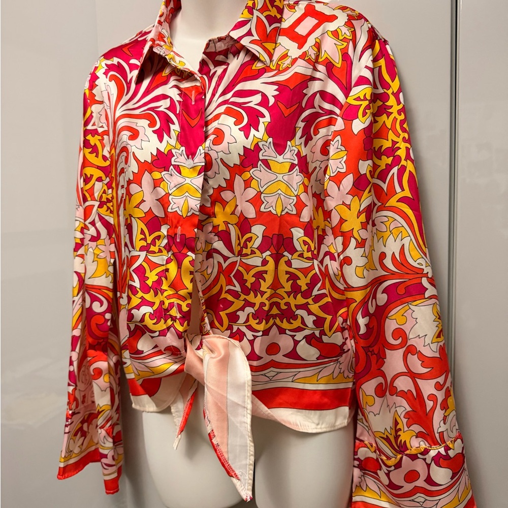 Colorful Floral Women's Blouse